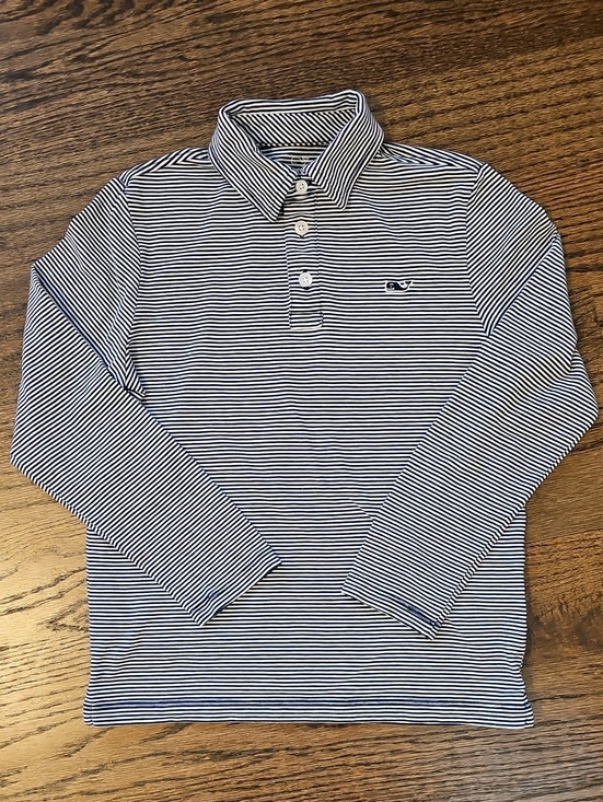 Vineyard Vines Other - Vineyard Vines Navy & White Striped Long Sleeve Edgartown Polo Size 7